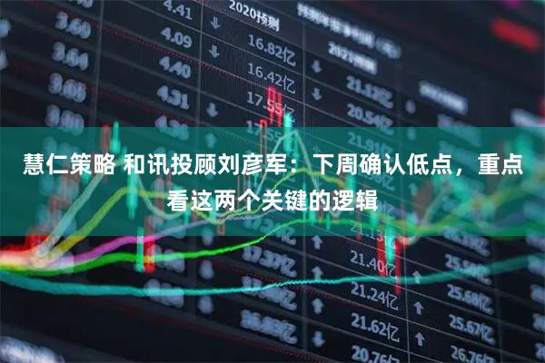 慧仁策略 和讯投顾刘彦军：下周确认低点，重点看这两个关键的逻辑